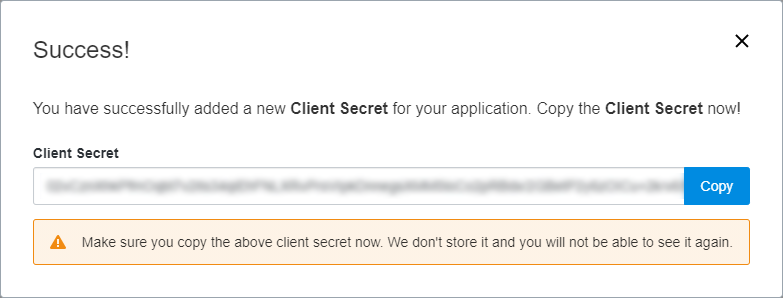 New Client Secret