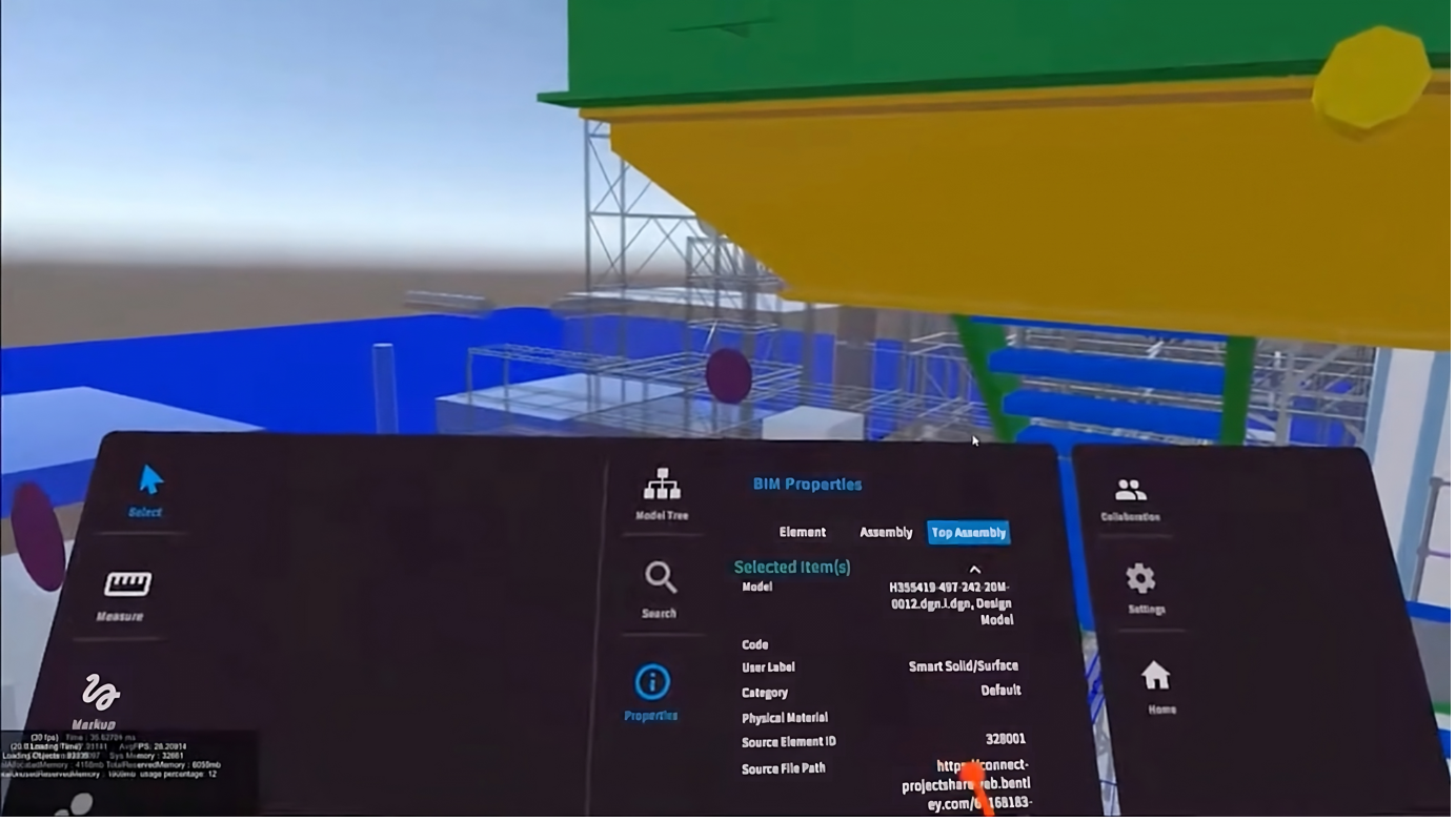 Example 1 – Connecting iTwin data to Unity to create an interactive VR experience.